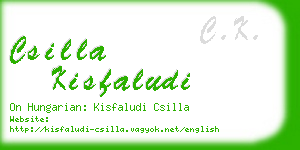 csilla kisfaludi business card